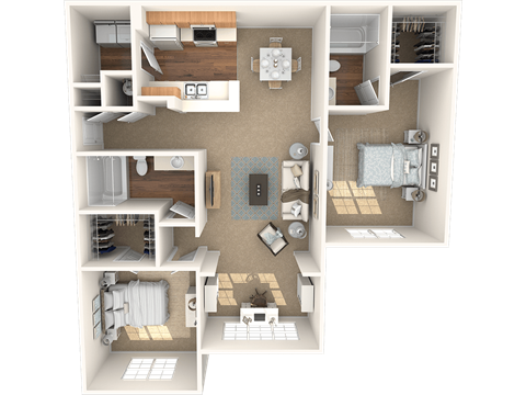 The Birch Floor Plan at Grandeville on Saxon, Orange City, Florida